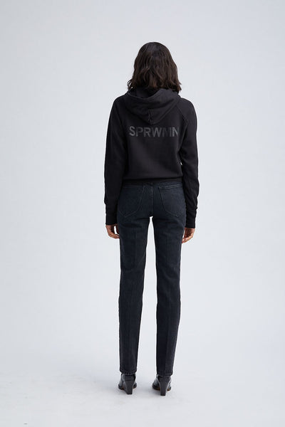 Black Shrunken Hoodie