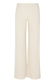 Creme Rib Wide Leg Pants