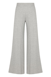 Heather Grey Rib Wide Leg Pants