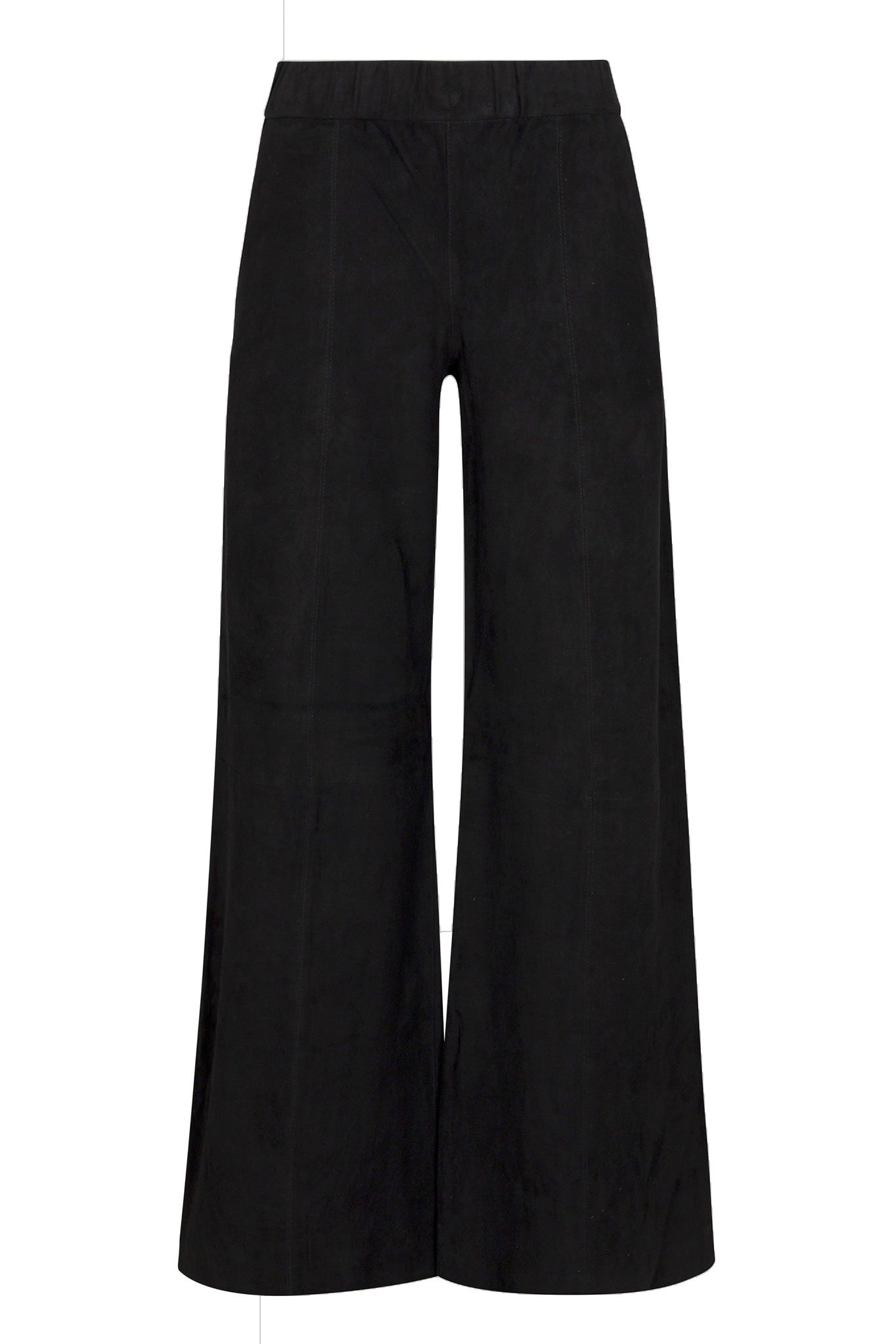 Wide Leg Suede Trousers