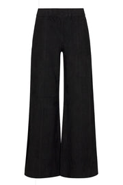 Wide Leg Suede Trousers