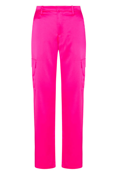 Fuchsia Silk Baggy Cargo
