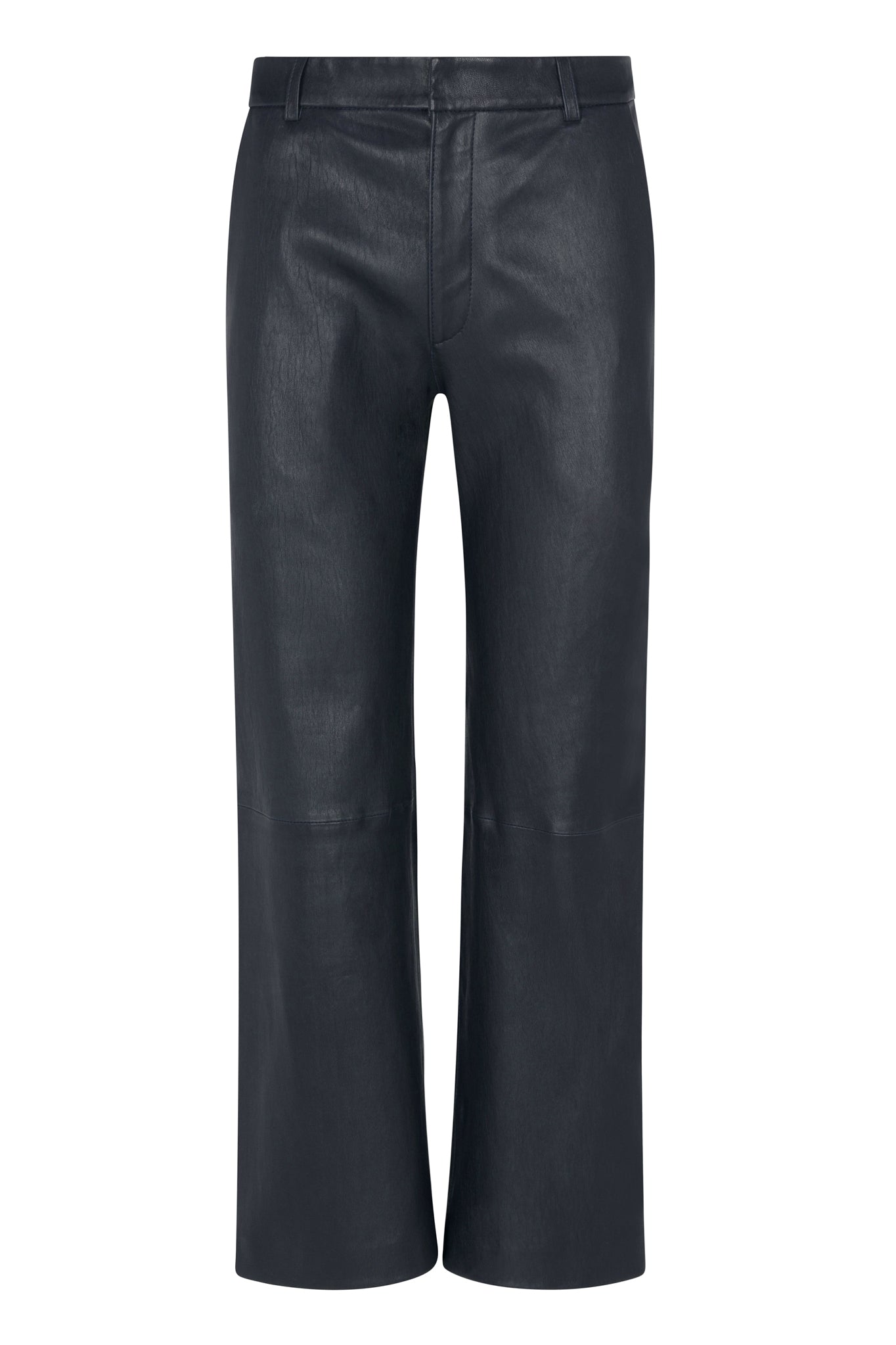 Midnight Leather Cropped Trousers