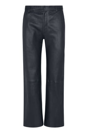 Midnight Leather Cropped Trousers