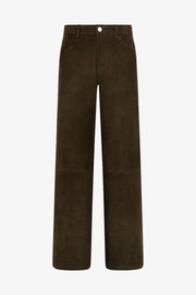 Suede Carpenter Pants