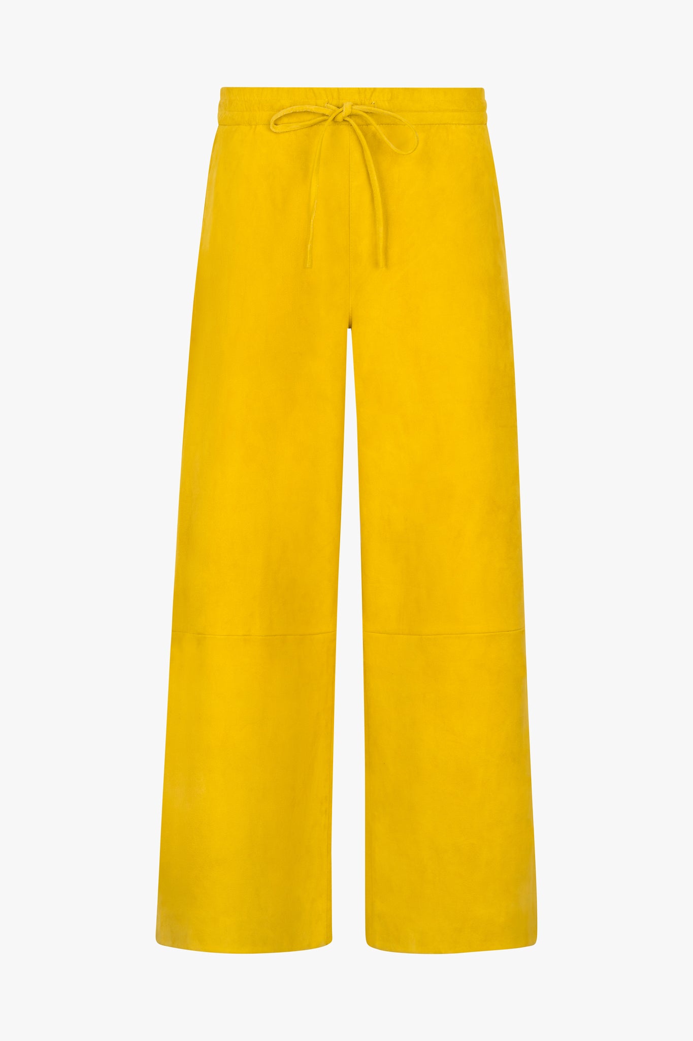 Suede Cropped Baggy Pants