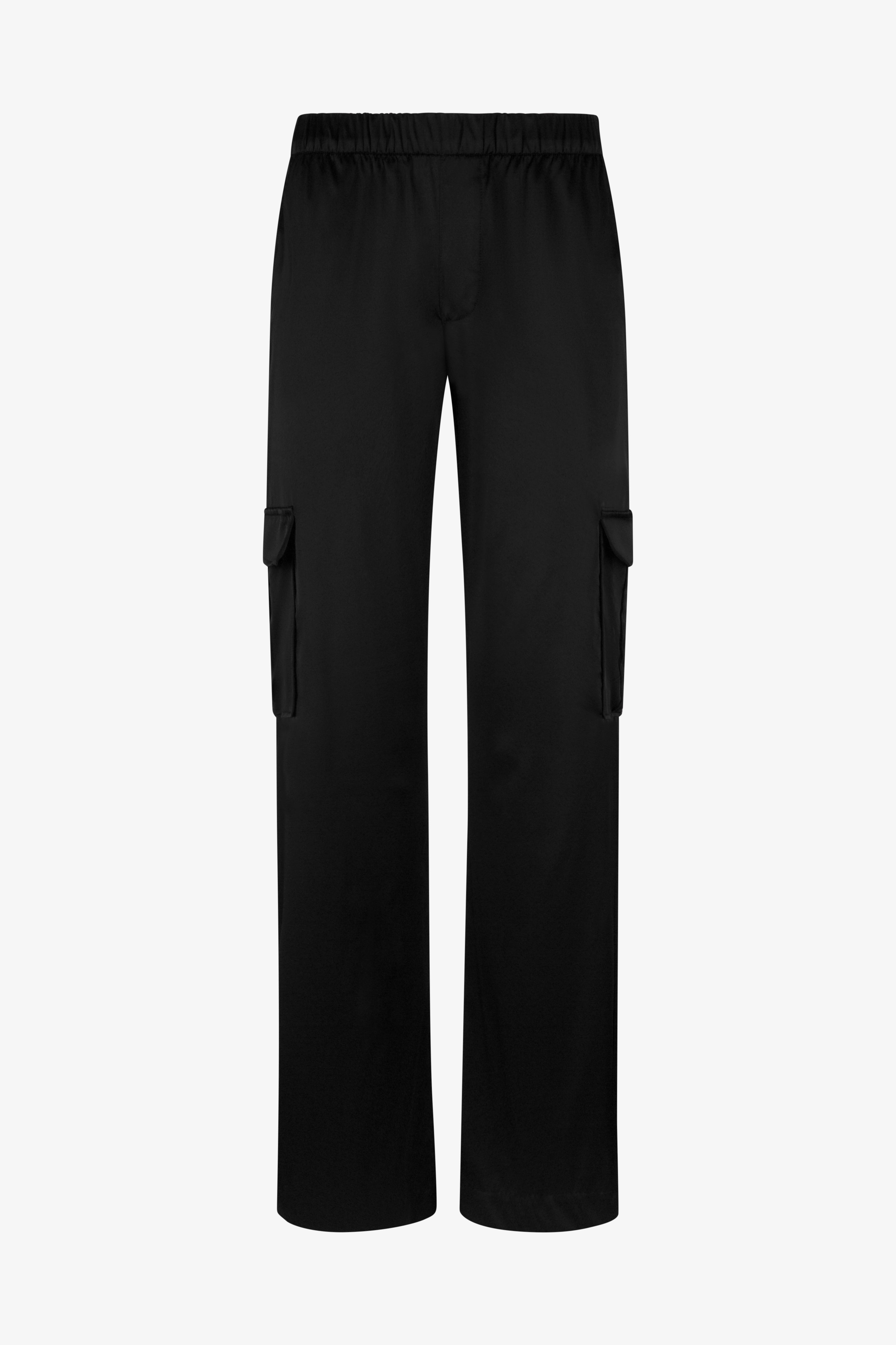 Silk Charmeuse Cargo Pants