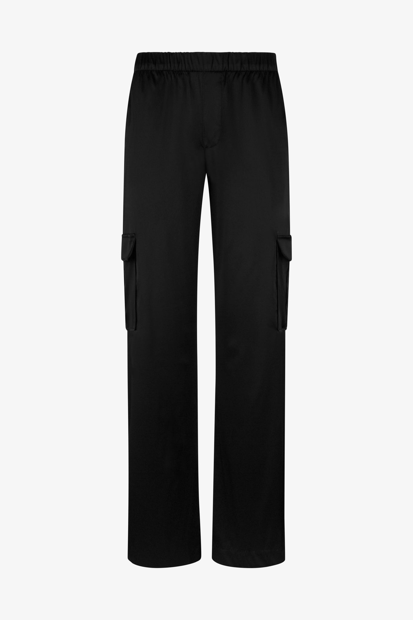 Silk Charmeuse Cargo Pants