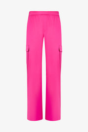 Silk Charmeuse Cargo Pants