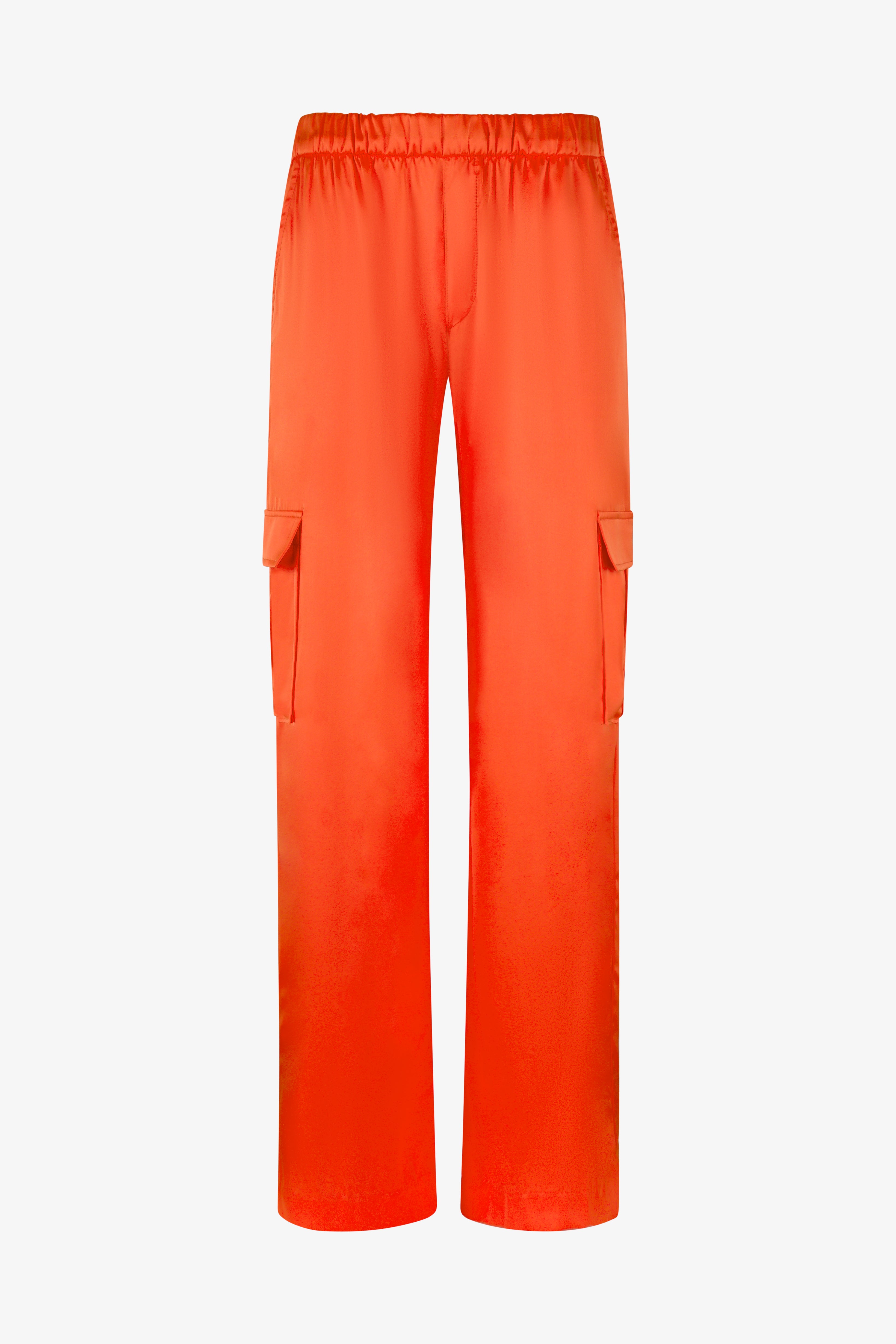 Silk Charmeuse Cargo Pants