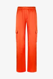 Silk Charmeuse Cargo Pants