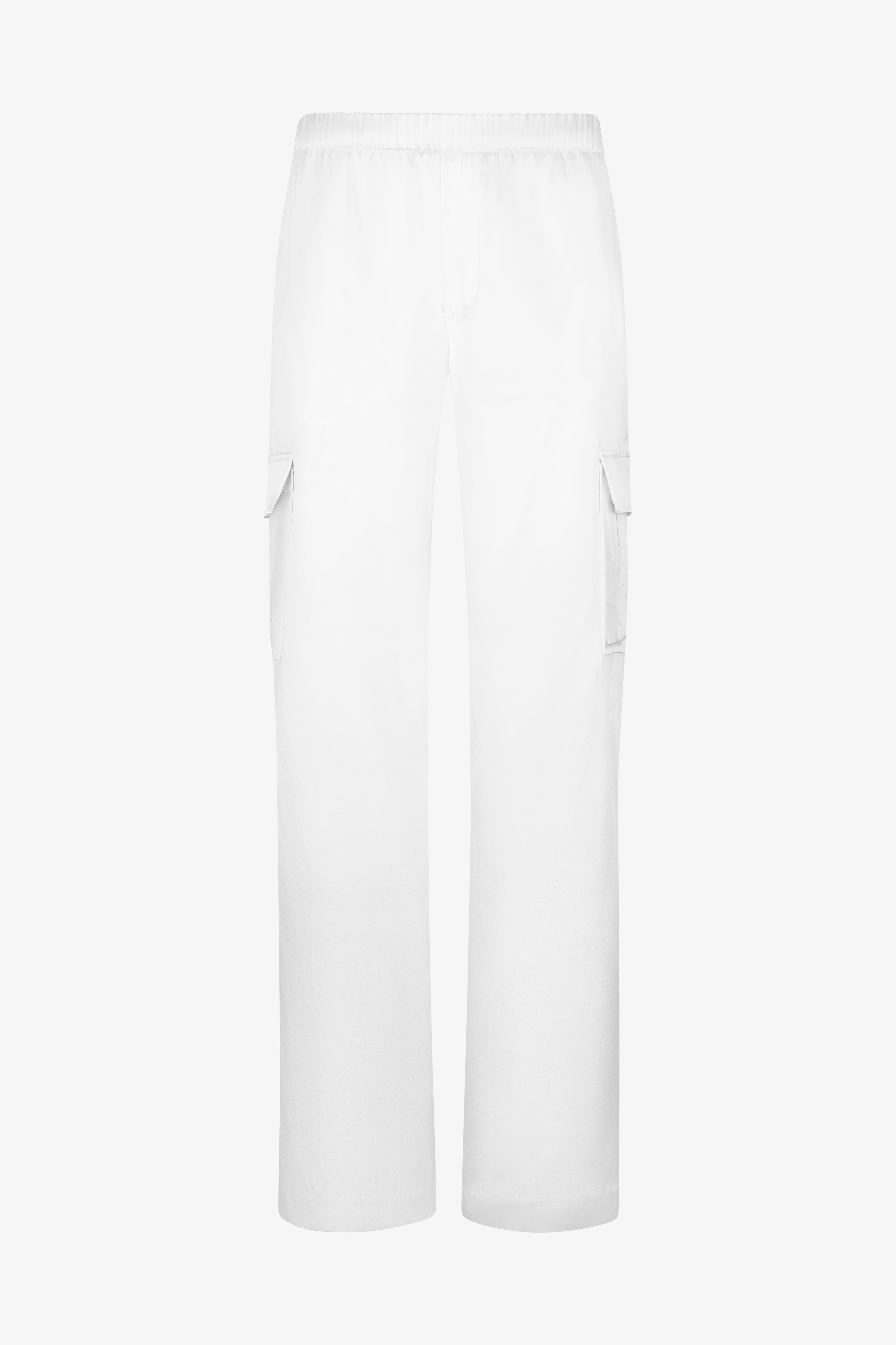 Silk Charmeuse Cargo Pants