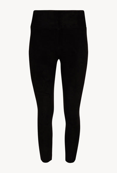 Black Suede Crop