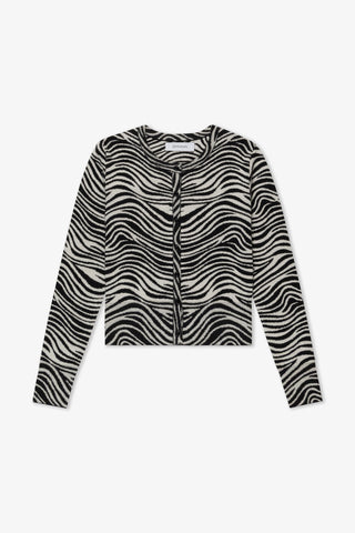 Zebra cashmere cardigan