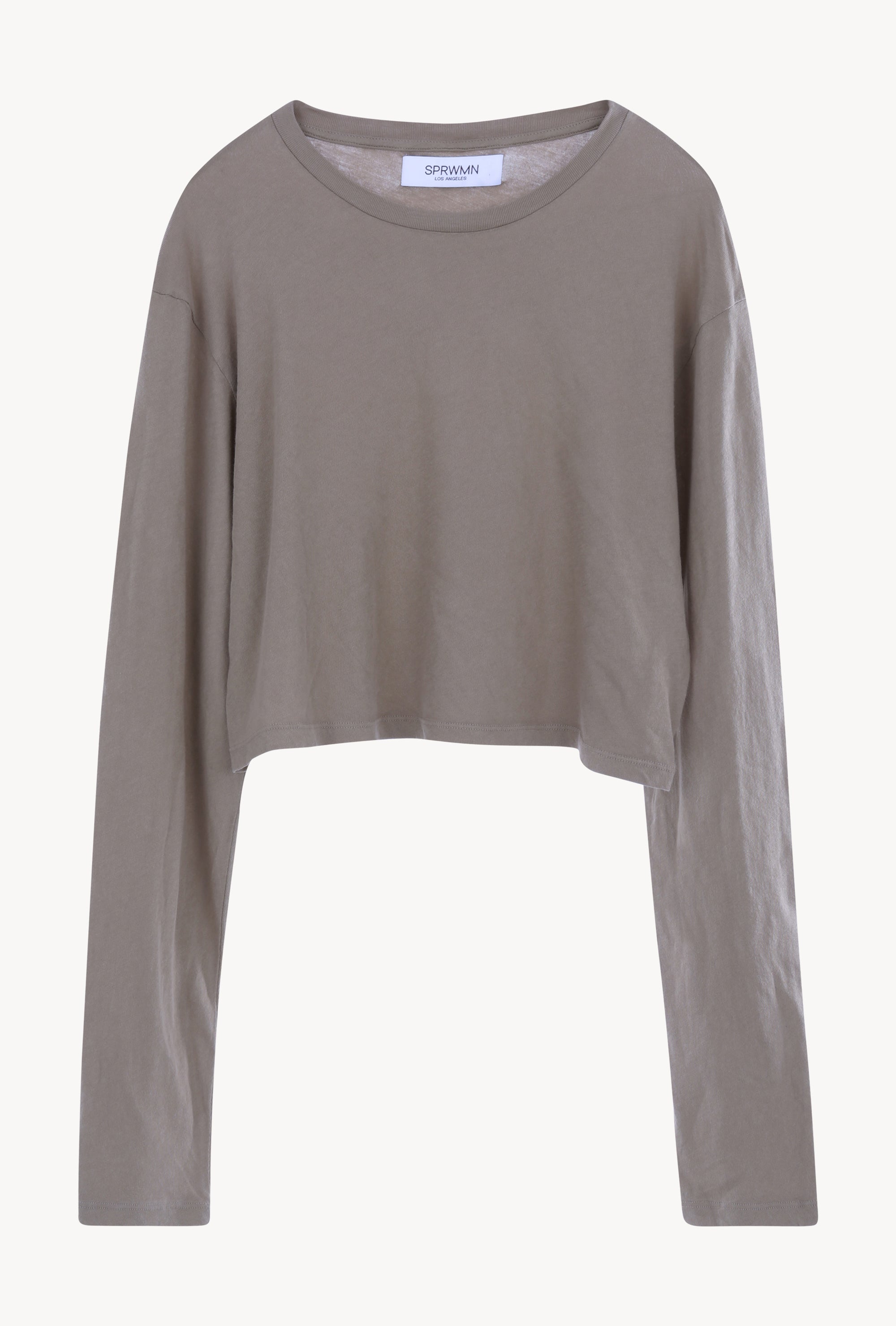 Sand Cotton Crop Long Sleeve Tee
