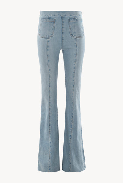 Francoise Patch Pocket Super Flare Denim