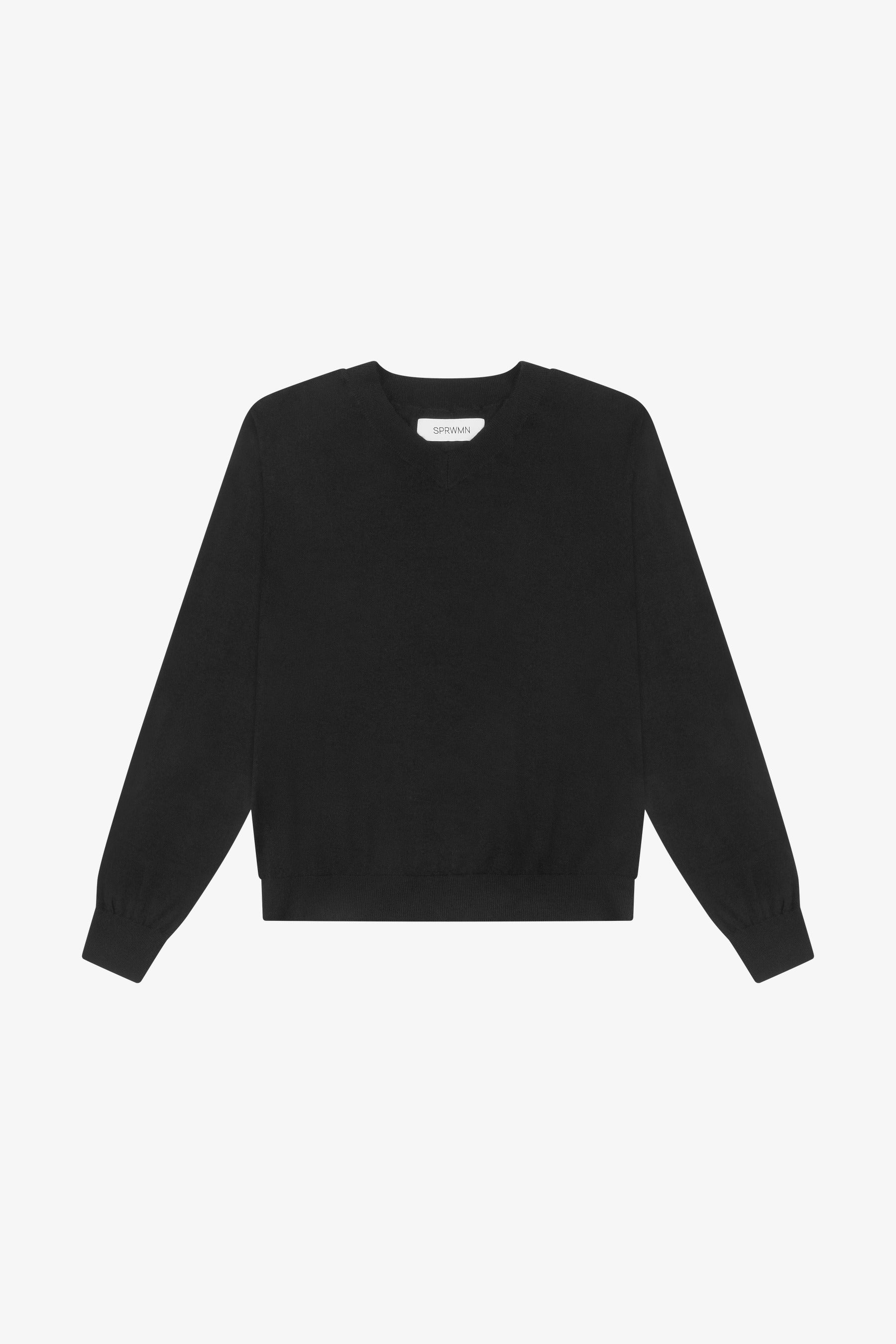 Cashmere Shrunken V Neck