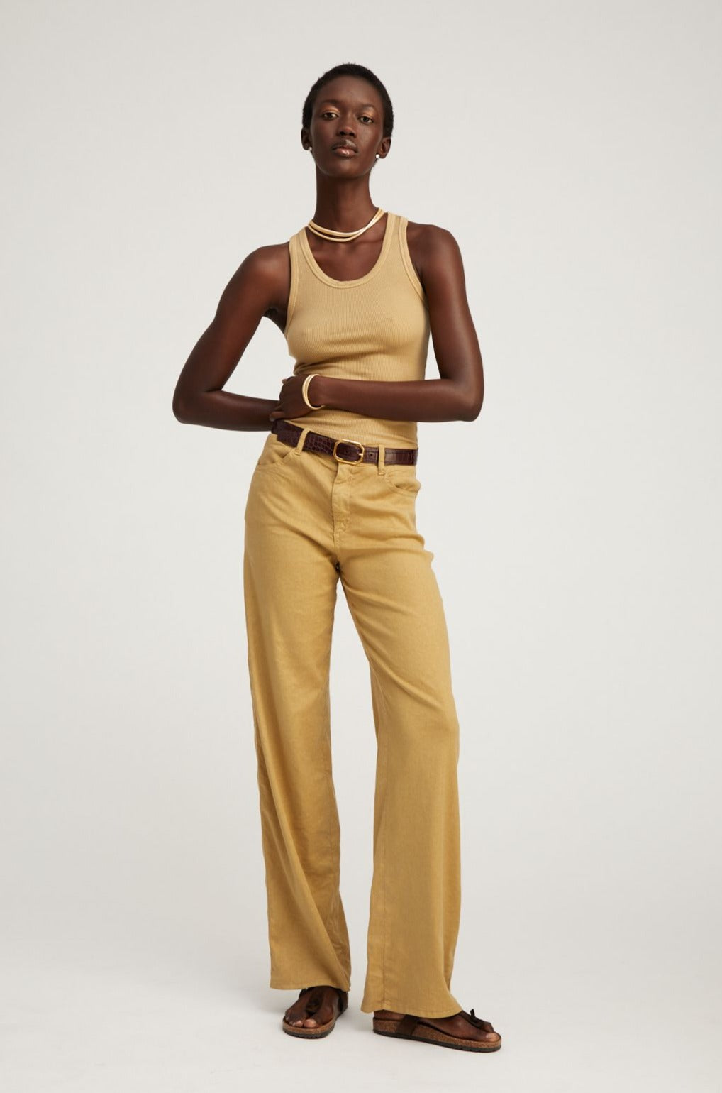 POCKET WIDE LEG KHAKI – SPRWMN - Main Image