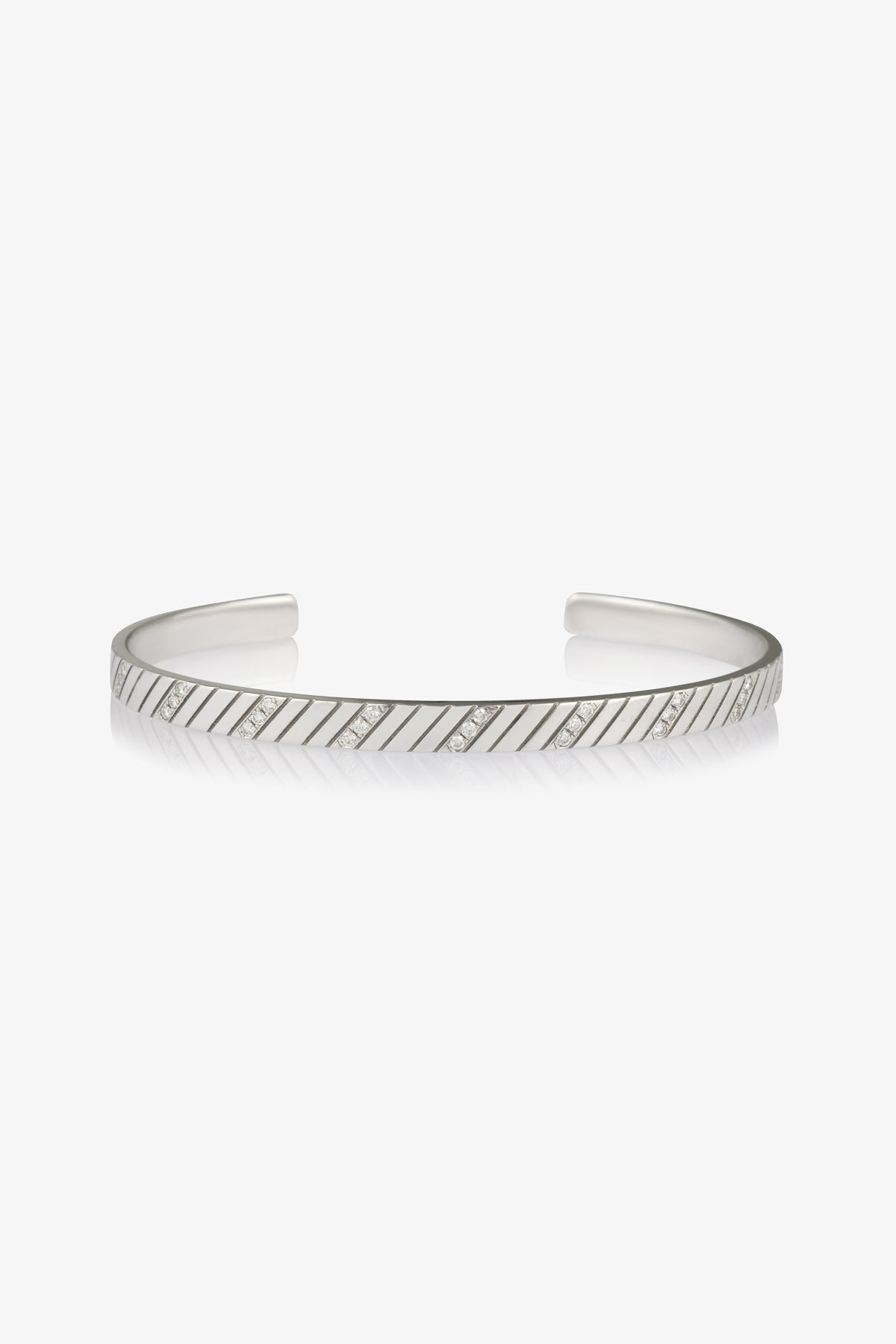 Diamond Diagonal Engraved Cuff