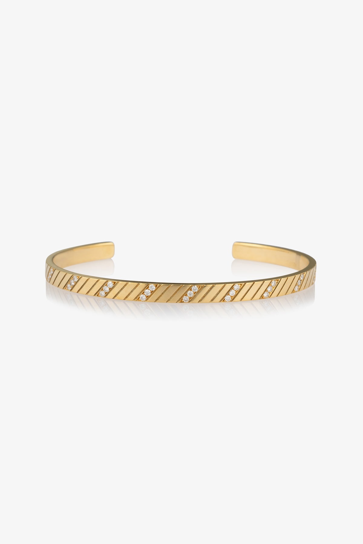 Diamond Diagonal Engraved Cuff