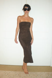 Carolyn Suede Tube Dress