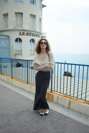 Silk Bias Maxi Skirt