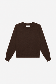 Cashmere Shrunken V Neck