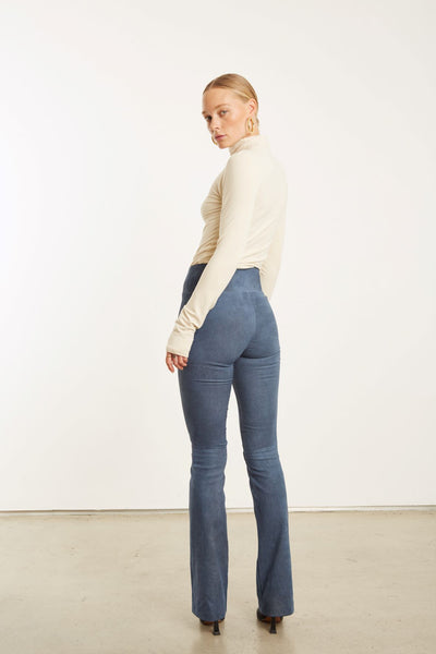 Denim Suede Micro Flare