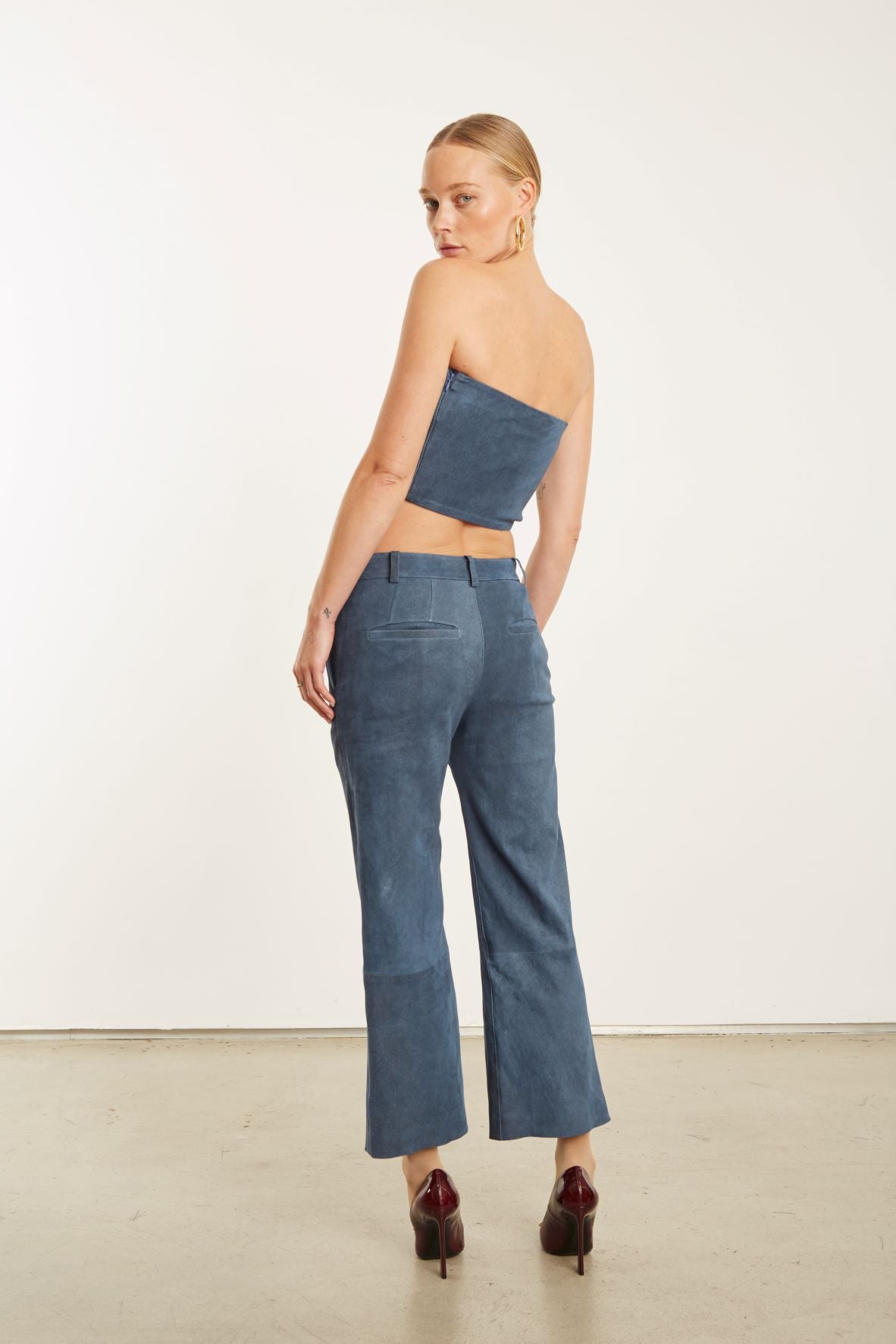 Denim Suede Micro Tube Top