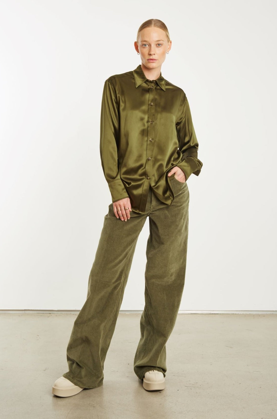 Moss Corduroy Wide Leg Trouser