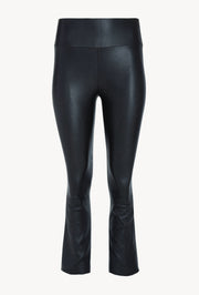 Midnight Leather Crop Flare