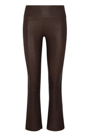 Dark Chocolate Leather Ankle Flare