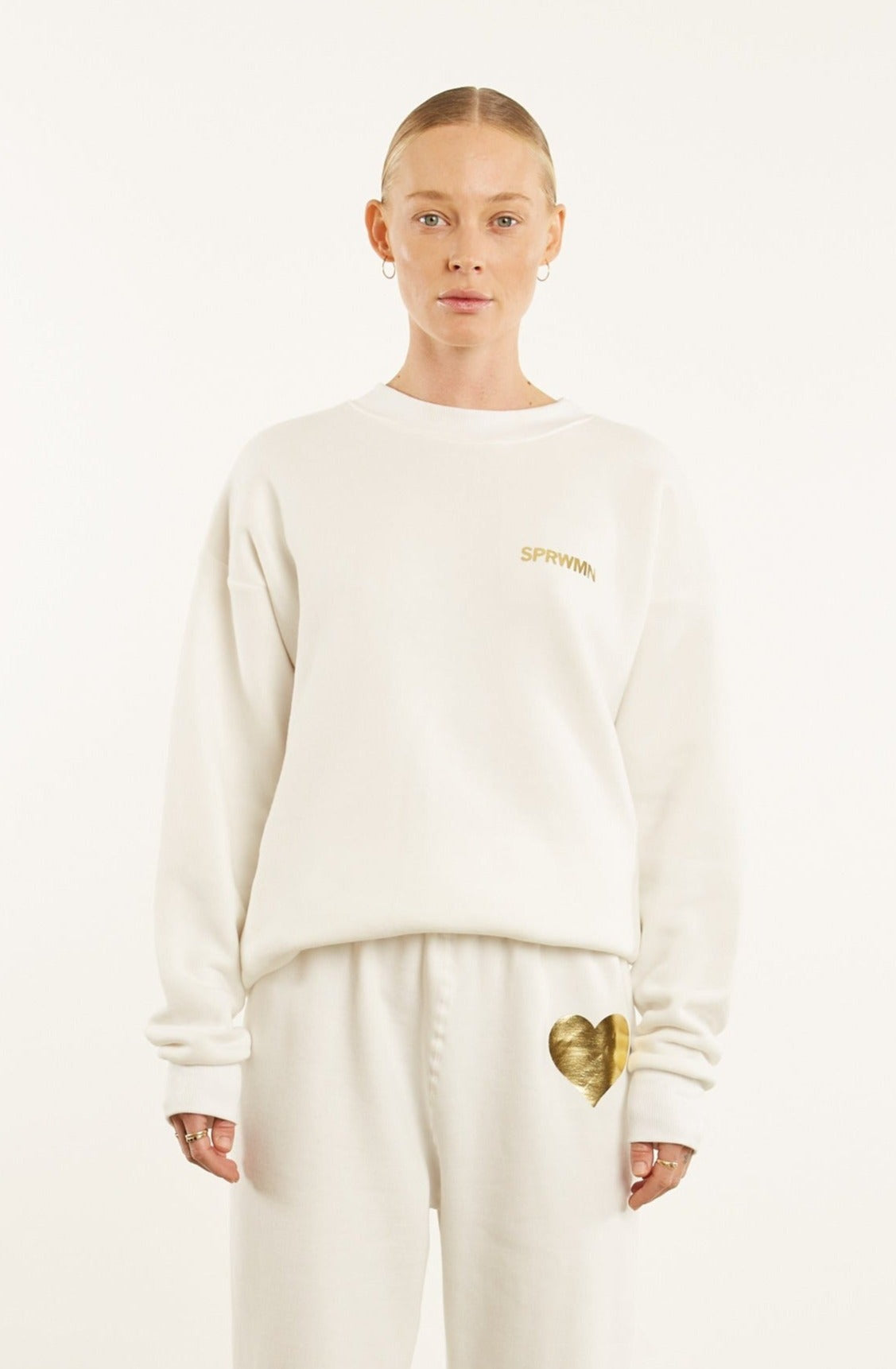 Off White Gold Logo Sweatshirt