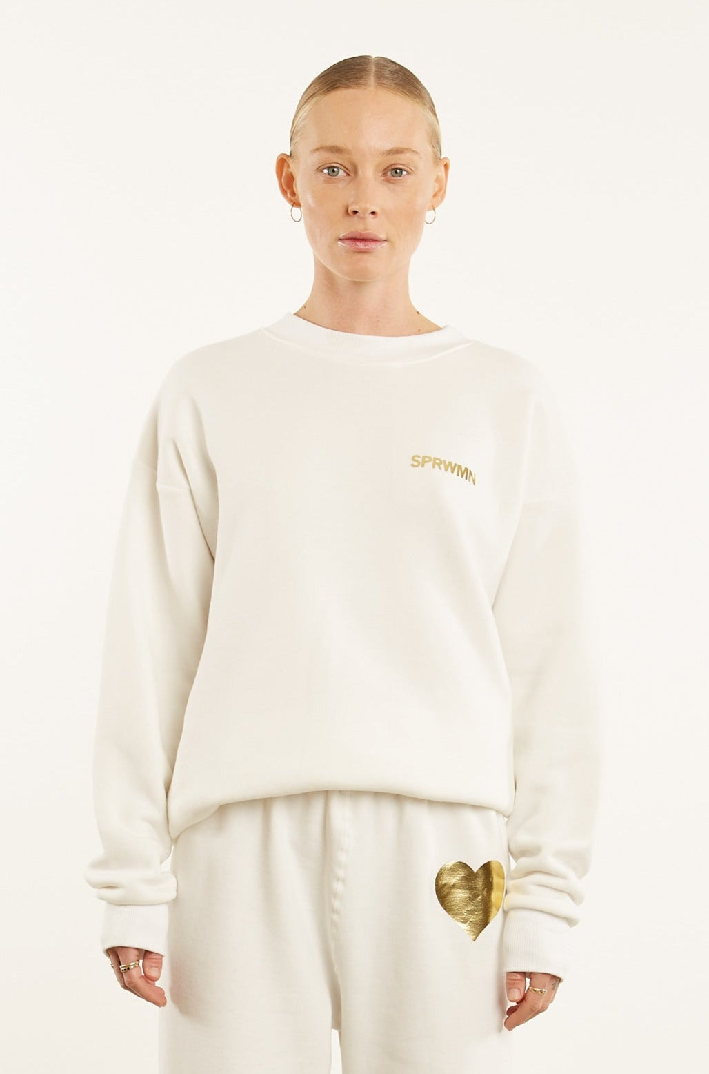 White off white crewneck Clearance