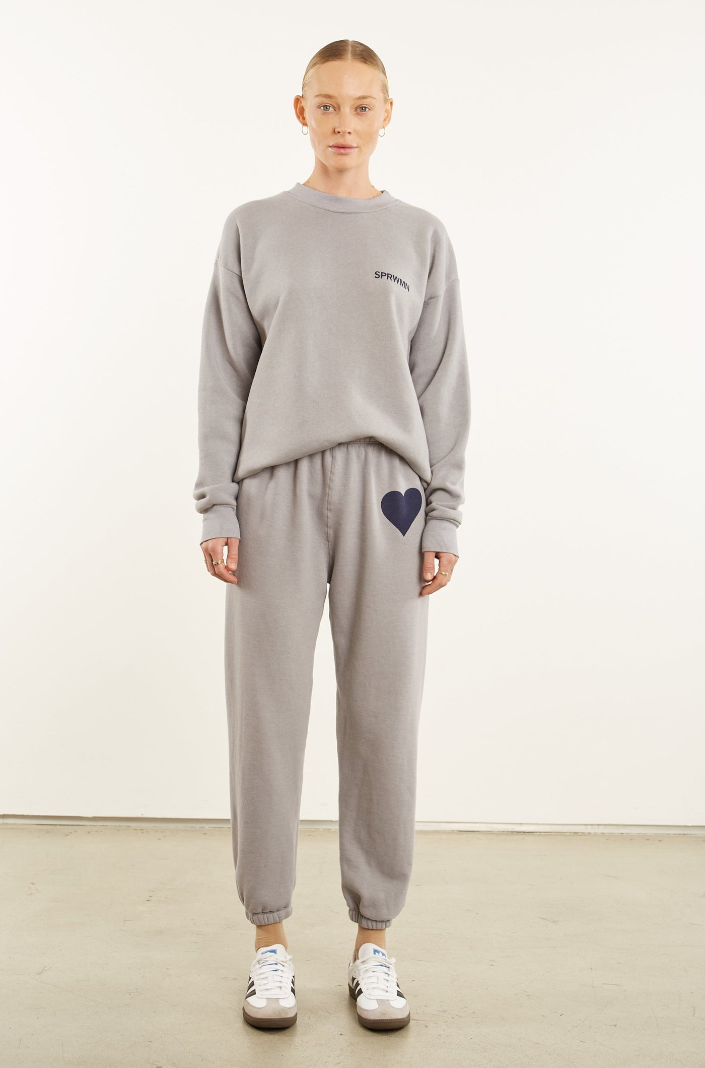 Grey Heart Sweatpants
