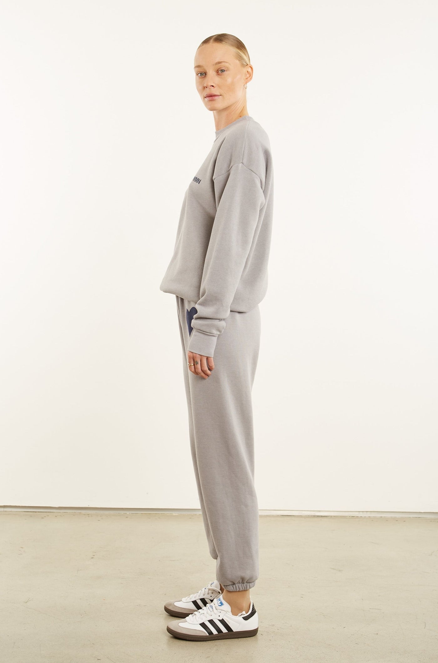 Grey Heart Sweatpants