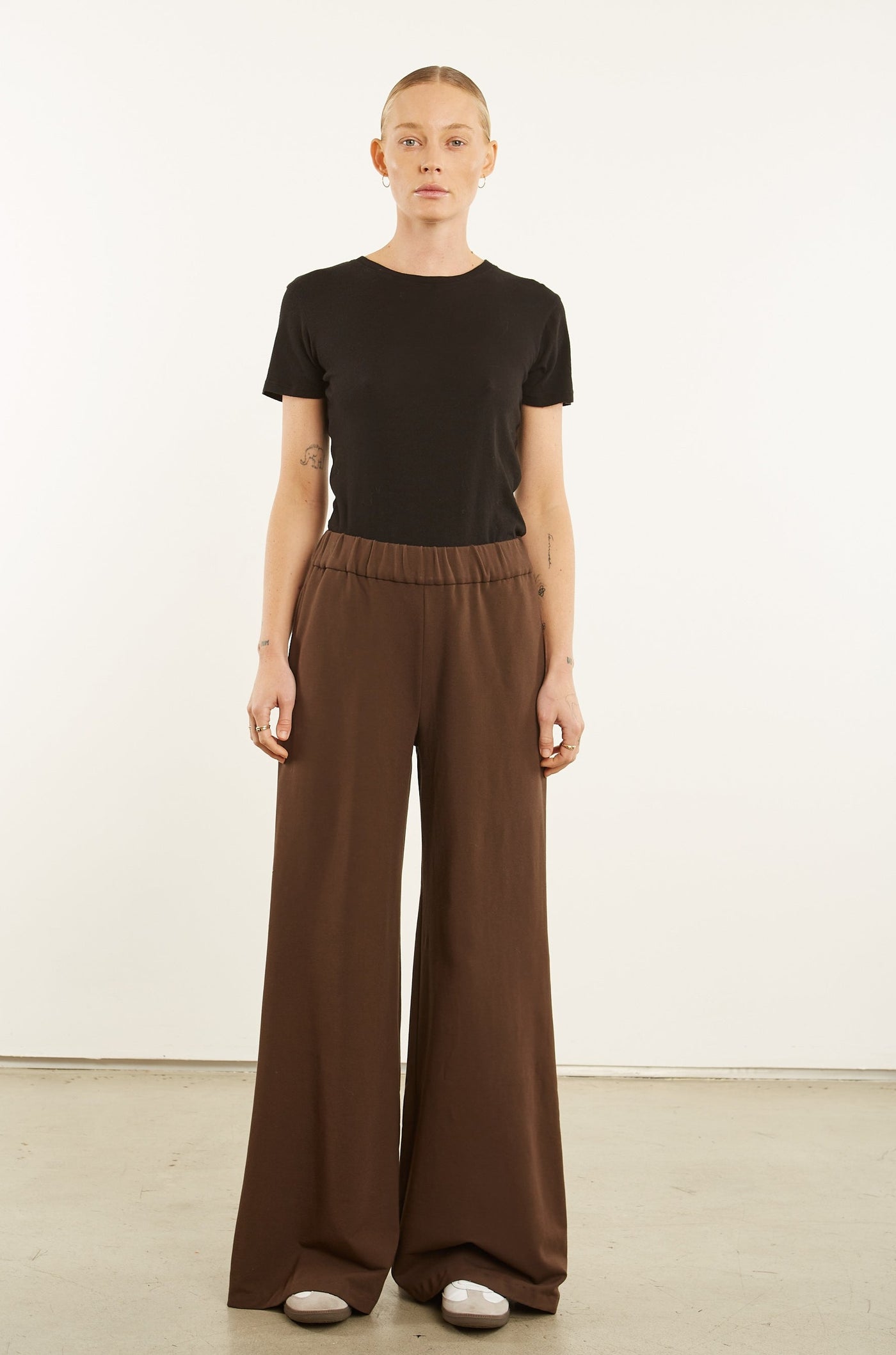 Dark Chocolate City Wide Leg Trousers