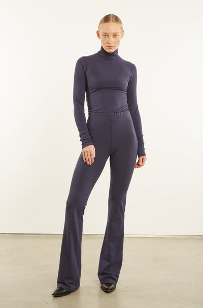 Navy City Long Sleeve Turtleneck Tee