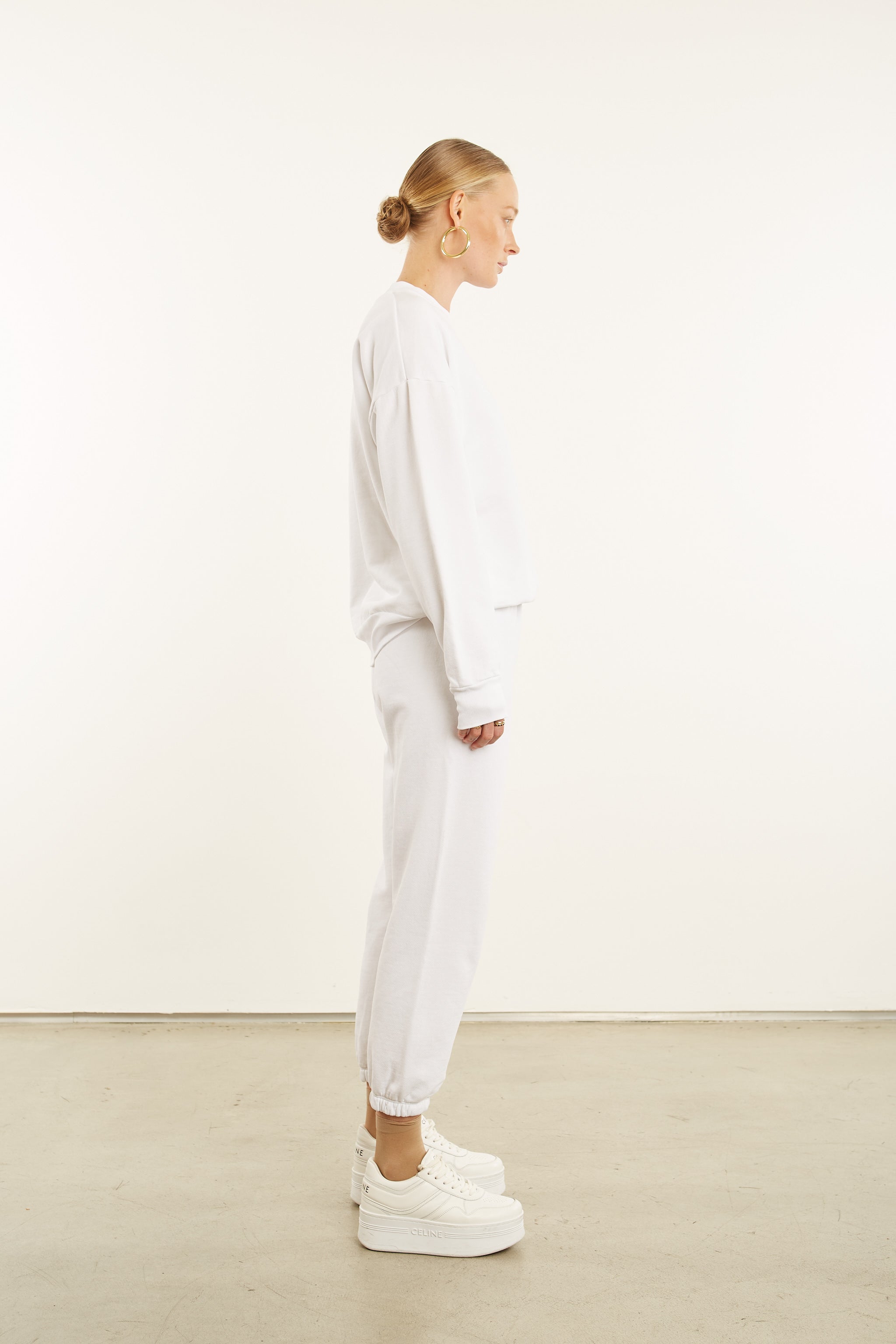 White Cotton Logo Sweatshirt