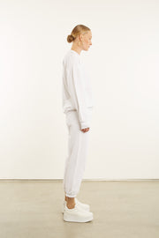 White Cotton Logo Sweatshirt