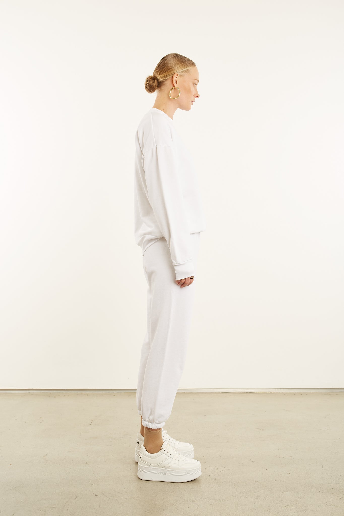 White Cotton Logo Sweatshirt