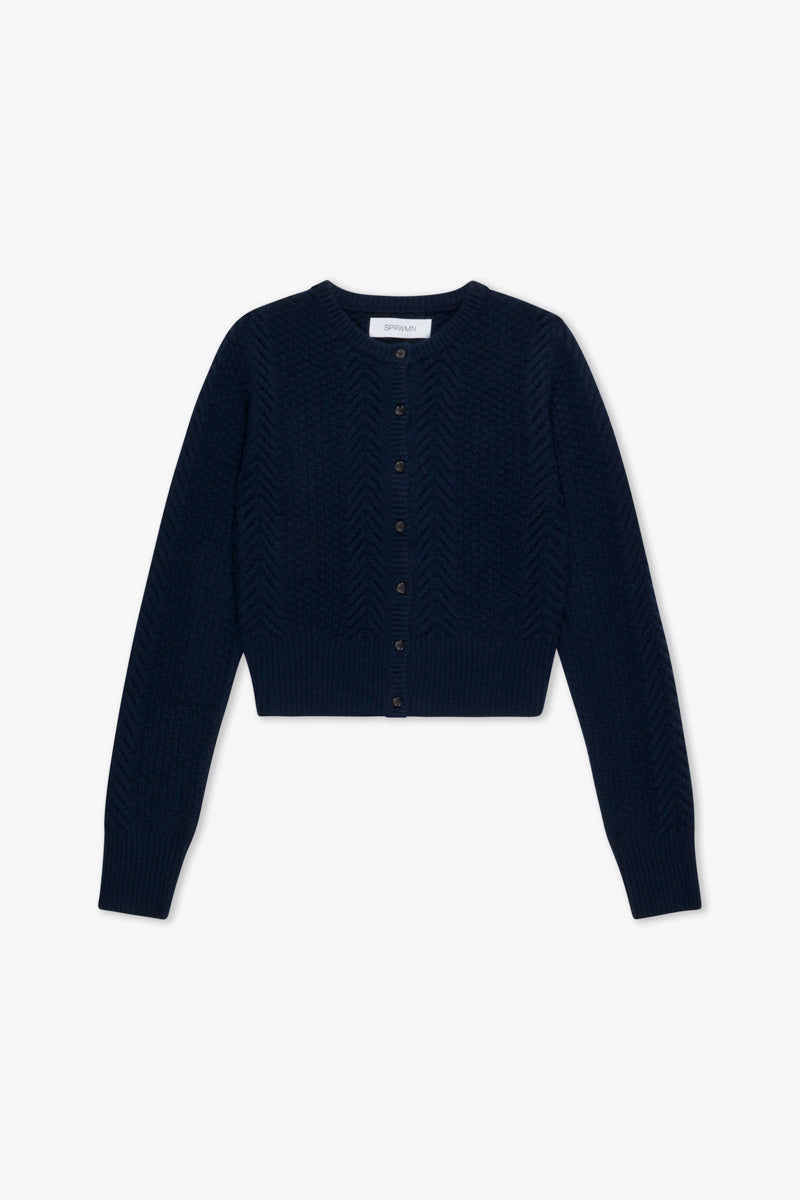 Cashmere Cable Knit Cardigan