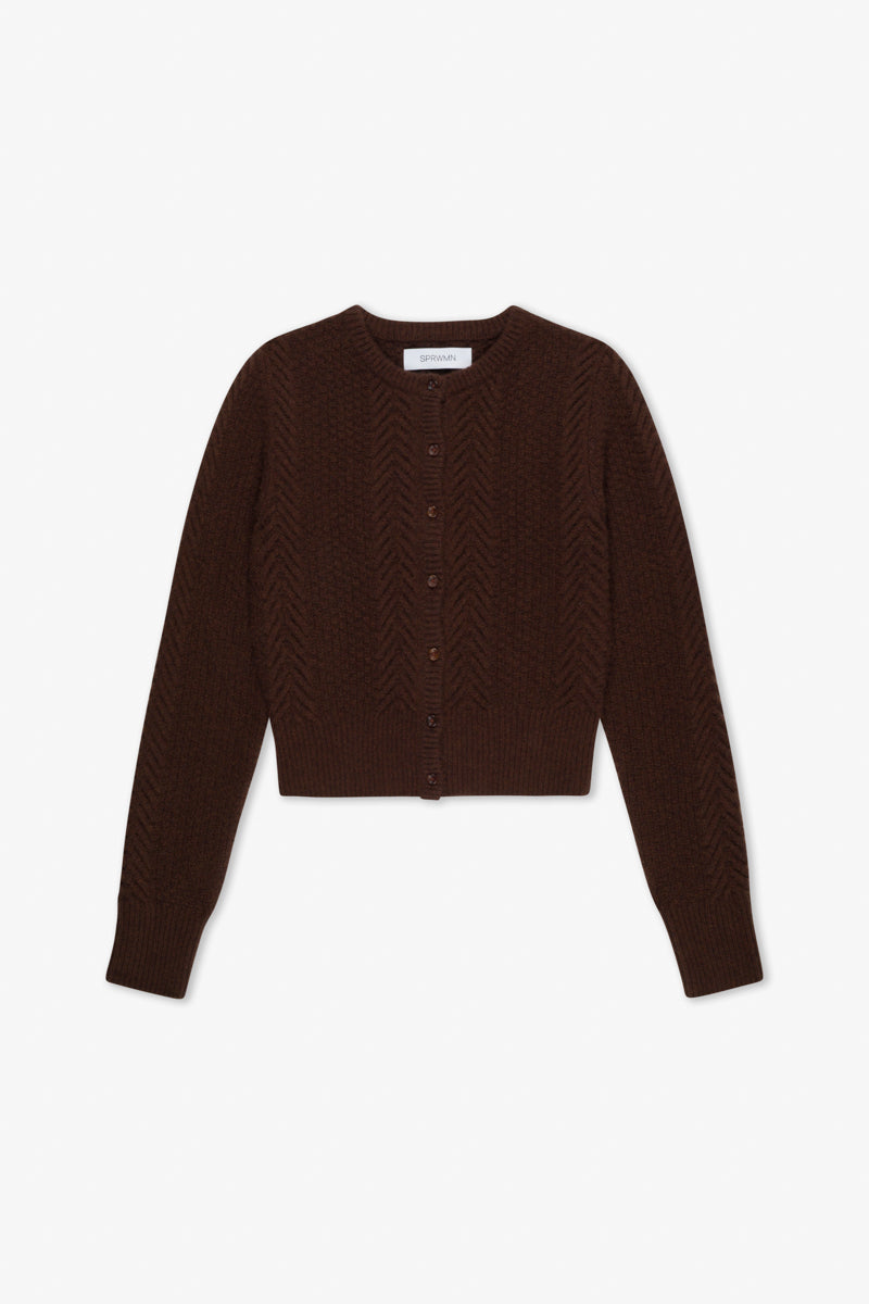 Cashmere Cable Knit Cardigan