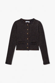 Brown Stripe Cashmere Ingrid Jacket