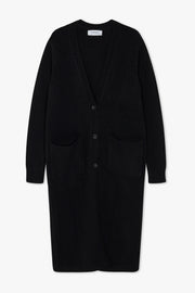 Black Heavy Cashmere Cardigan
