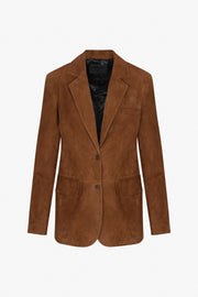 Suede Long Blazer