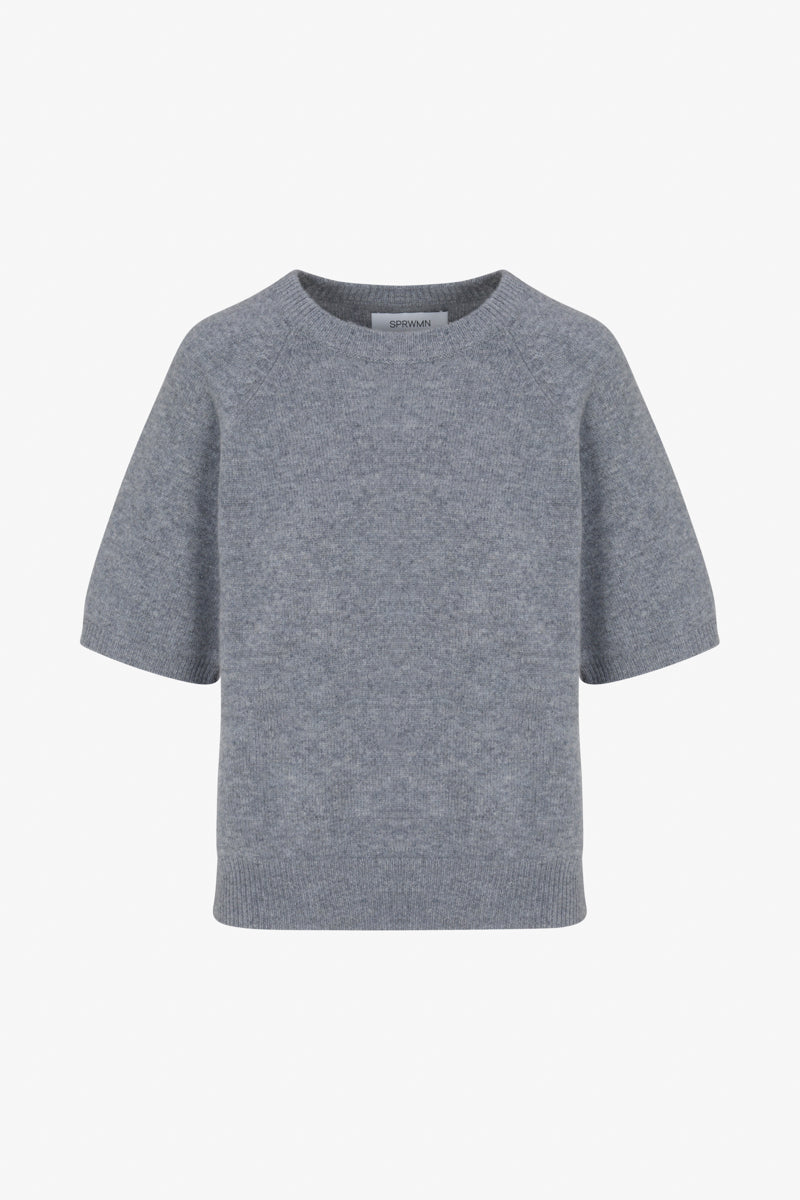 Cashmere Short Sleeve Raglan Sweater