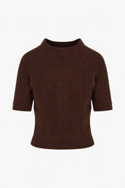 Americano Cashmere Cable Knit Raglan Sweater
