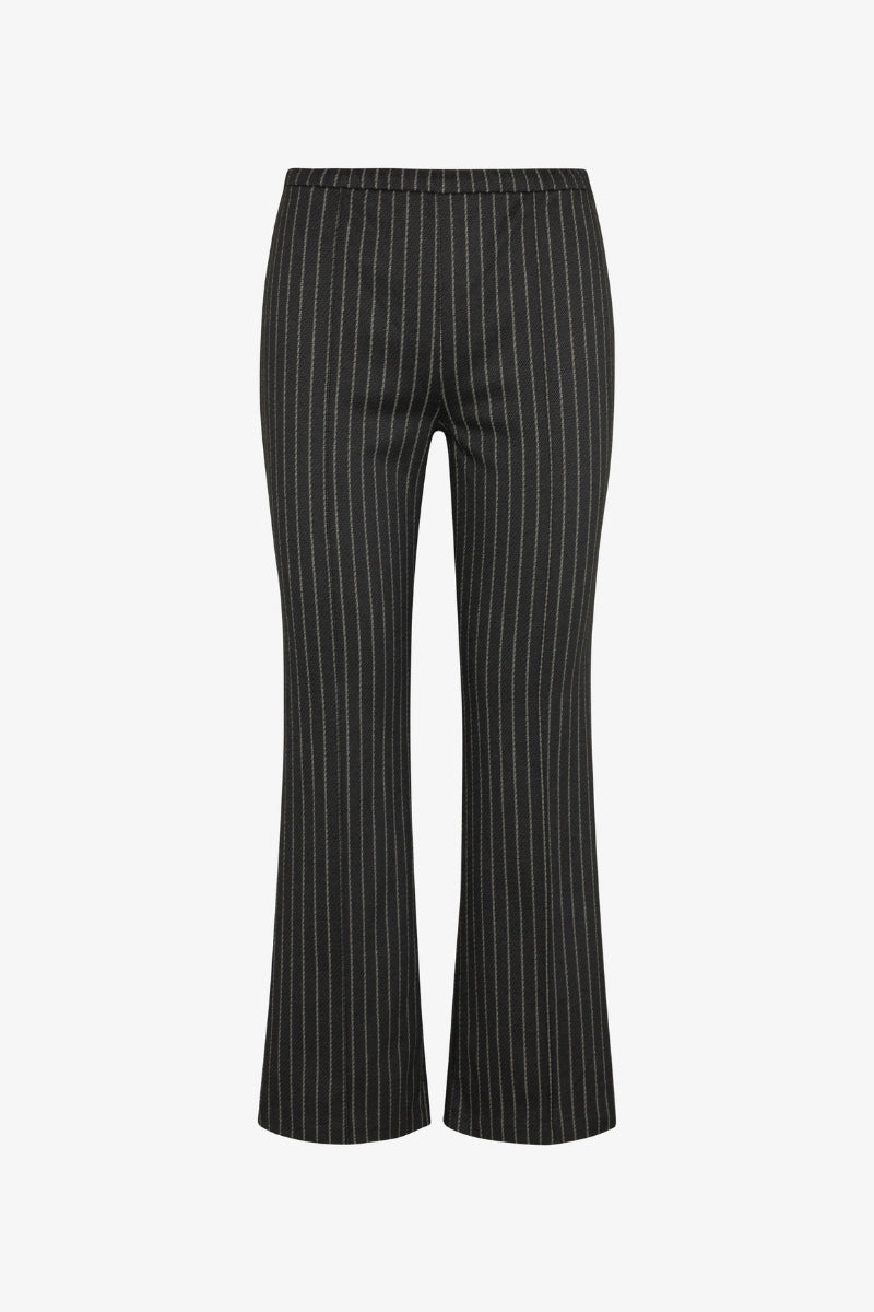 Pinstripe Ankle Flare with Pintucks