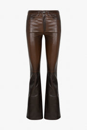 Leather 5 Pocket Micro Flare
